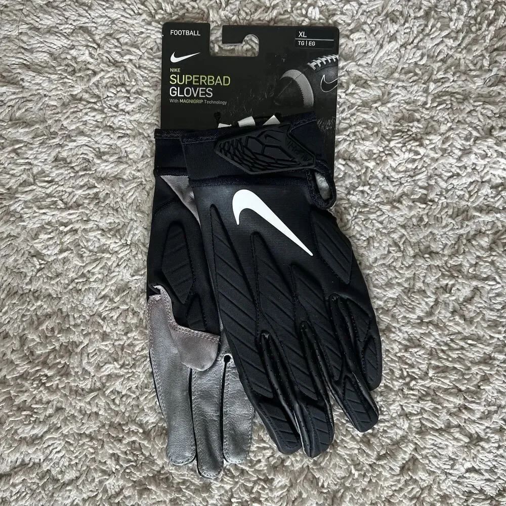 Nike Superbad Football Gloves Mens Size XL NFL Black CJ9783 Magnigrip Tech NEW